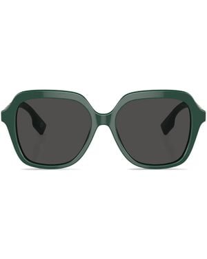 Burberry Be4389 Joni Square-frame Brand-embellished Acetate Sunglasses - Green