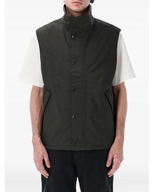 Nanamica High-Neck Press-Stud Vest - Black