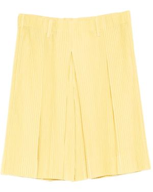 Homme Plissé Issey Miyake Pleated Shorts - Yellow