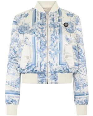 Philipp Plein Bomber Jacket - Blue
