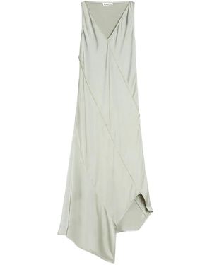 Jil Sander Crystal V-Neck Dress - White