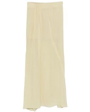 Alysi Silk Maxi Skirt - White