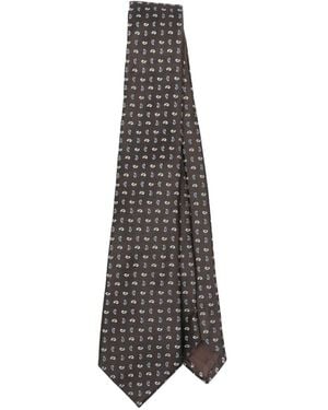 Giorgio Armani Paisley-print silk tie - Weiß