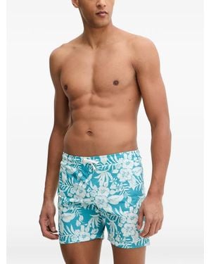 Banana Moon Brooklyn Badeshorts Mit Blumenprint - Blau