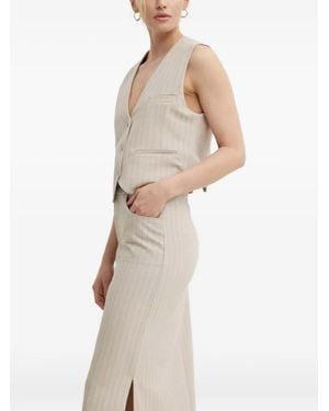 Gestuz Joellegz Pinstripe Vest - Natural
