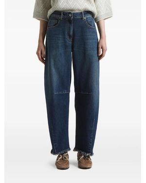 Peserico Jeans Con Orlo Sfrangiato - Blu