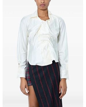 Vivienne Westwood Chemise Froncée Drunken À Design Asymétrique - White