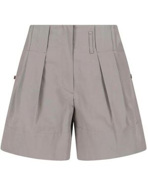 Low Classic Pleated Shorts - Gray
