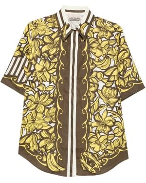 ALÉMAIS Camicia Mona A Fiori - Bianco