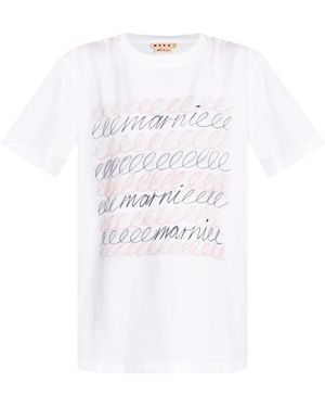 Marni ロゴ Tシャツ - ホワイト