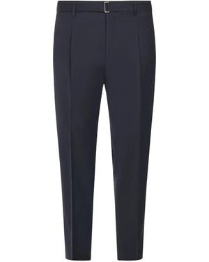 BE ABLE Pleated-Design Side-Pockets Trousers - Blue