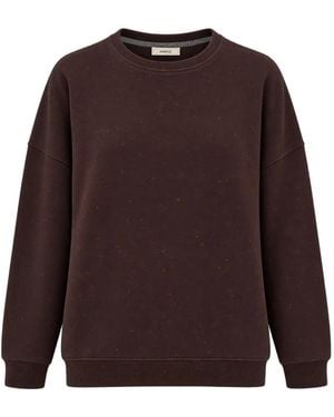Sessun Flecked Drop-Shoulder Sweater - Brown