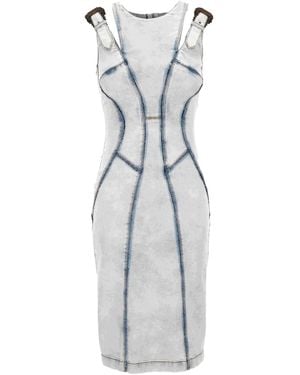 Versace Jeans Couture Kleid Mit Schnalle - Grau