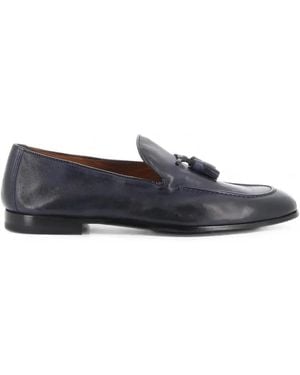 Doucal's Tassel Leather Loafers - Blue