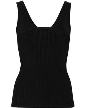 Zimmermann Halliday Ribbed Tank Top - Black
