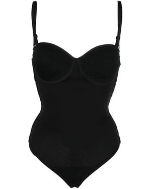 Wolford Mat De Luxe Form. String Bodysuit - Black