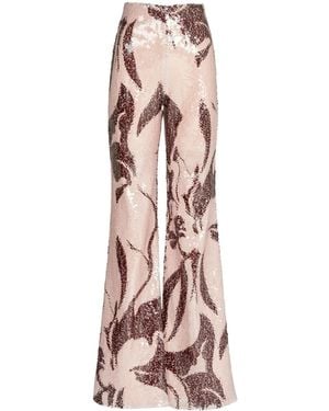 Silvia Tcherassi Avellino Sequin-Embellished Pants - Pink