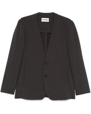 Attachment V-Neck Blazer - Black
