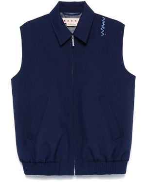 Marni Virgin Wool Gilet - Blue