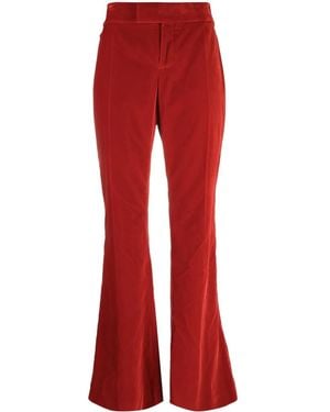 Tom Ford Velvet Bootcut Trousers - Red