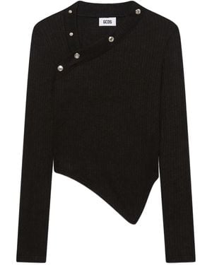 Gcds Button-Embellishment Top - Black