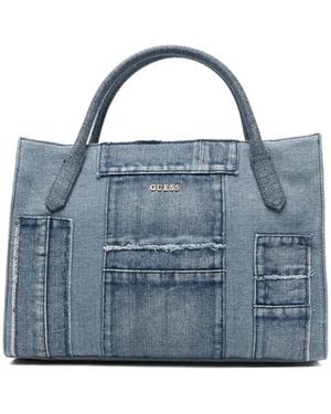 Guess Jodi Denim Tote Bag - Blue