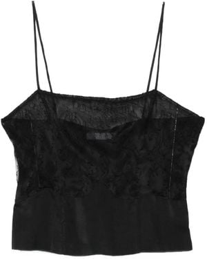 IRO Lace-Panelled Top - Black