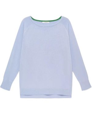 Maliparmi Contrasting Trim Sweater - Blue