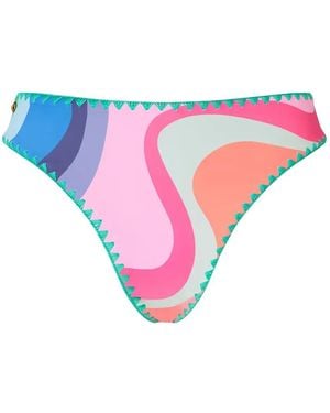Kurt Geiger Wave-Pattern Bikini Bottoms - Pink
