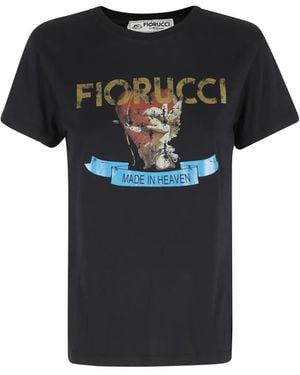 Fiorucci T-Shirt À Détail Imprimé - Black