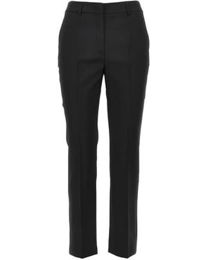 Weekend by Maxmara Straight-Leg Virgin Wool Trousers - Black