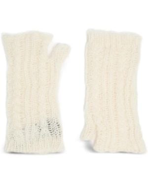 Ann Demeulemeester Cable-Knit Fingerless Gloves - Natural