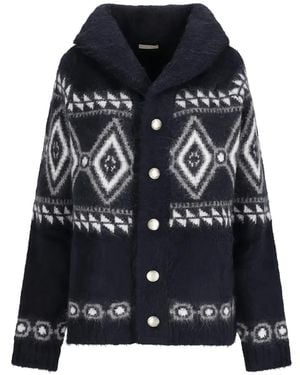 Borgo Asolo Rombi Jacquard-Knit Jacket - Black