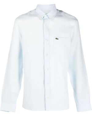Lacoste Logo-Patch Button-Down Shirt - White
