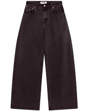 MSGM Jeans Mit Weitem Bein - Weiß