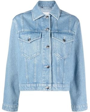 Nanushka Light Wash Denim Jacket - Blue