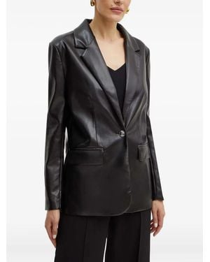 Guess Single-Breasted Notch-Lapel Blazer - Black