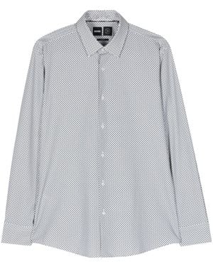BOSS Camicia Con Stampa Geometrica - Grigio