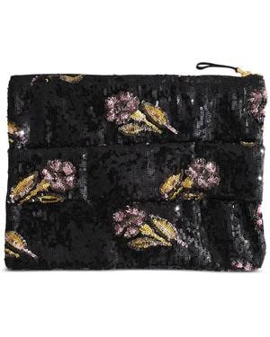 La DoubleJ Ruffle Clutch Bag - Black