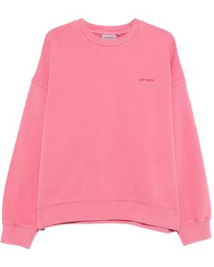 Carhartt Sudadera Benton Con Logo Bordado - Rosa
