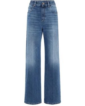 Brunello Cucinelli Vaqueros Holgados Contemporáneos - Azul
