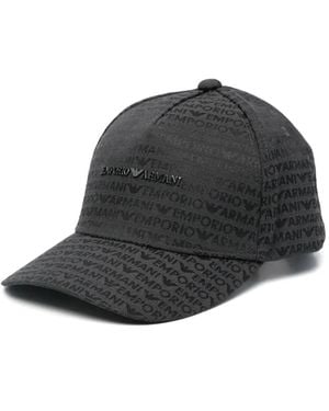 Emporio Armani ロゴ キャップ - ブラック