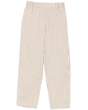 Yerse Striped Pants - White