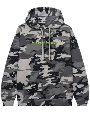 ANTI SOCIAL SOCIAL CLUB Camouflage-Print Hoodie - Grey