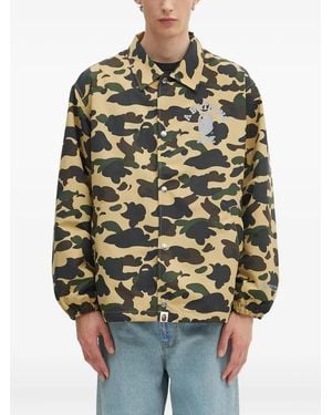 A Bathing Ape Camouflage-print Shirt Jacket - Grey