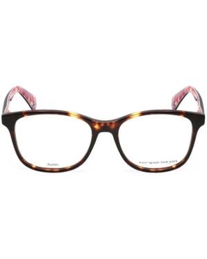 Kate Spade Tortoiseshell-Effect Rectangle-Frame Glasses - Black