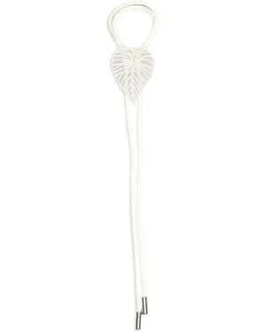 David Koma Pulsera Con Parche De Hoja - Blanco