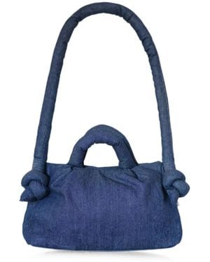 ölend Miniona Schultertasche Mit Knoten - Blau