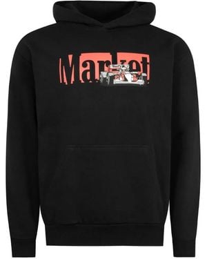 Market Race Graphic Hoodie - Black
