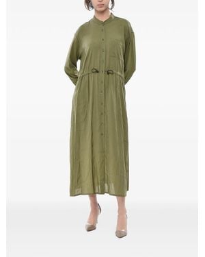 Woolrich Drawstring-Waist Maxi Dress - Green
